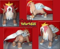 Pokemon Entei Papercraft 炎帝