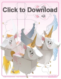 Unicorn paper craft