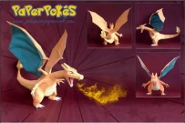 Pokemon Charizard Papercraft 噴火龍