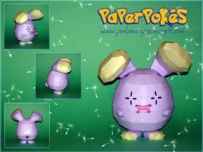 Pokemon Whismur Papercraft 咕妞妞