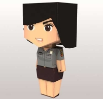 Polwan Papercraft (Polisi Wanita)