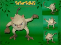 Pokemon Mankey Papercraft 猴怪