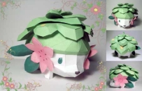 Pokemon Shaymin Papercraft 2 (Land Form) 潔咪