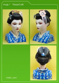 Yaruo Papercraft-maiko_san